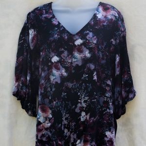 Floral Blouse with Tie